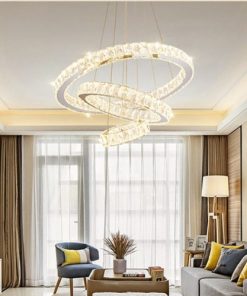 3-Ring Crystal Pendant Lamp